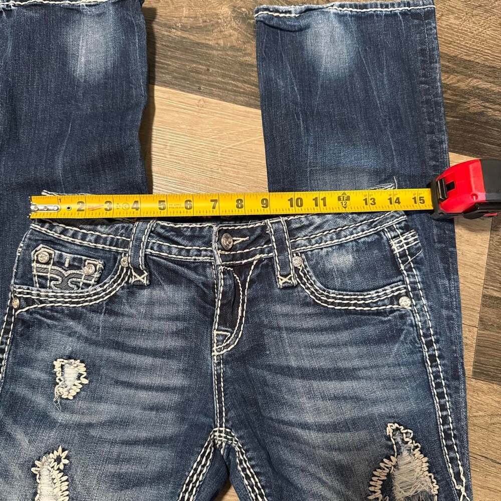 Rock Revival Vivian Easy Boot Mid-Rise Rhinestone Jeans Size 26 - Picture 4 of 6